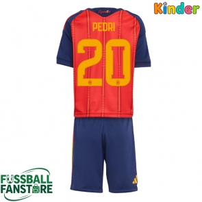 Spanien Pedri Gonzalez #20 Replik Heimtrikot Kinder WM 2026 Kurzarm (+ Kurze Hosen)